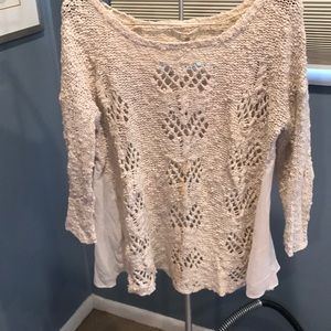 Cute cream knit sweater
